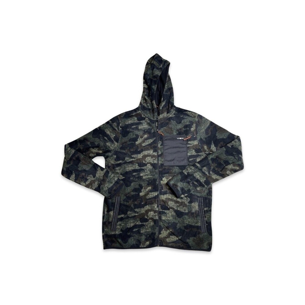 Salty Crew Green Camo Zip Up Hoodie